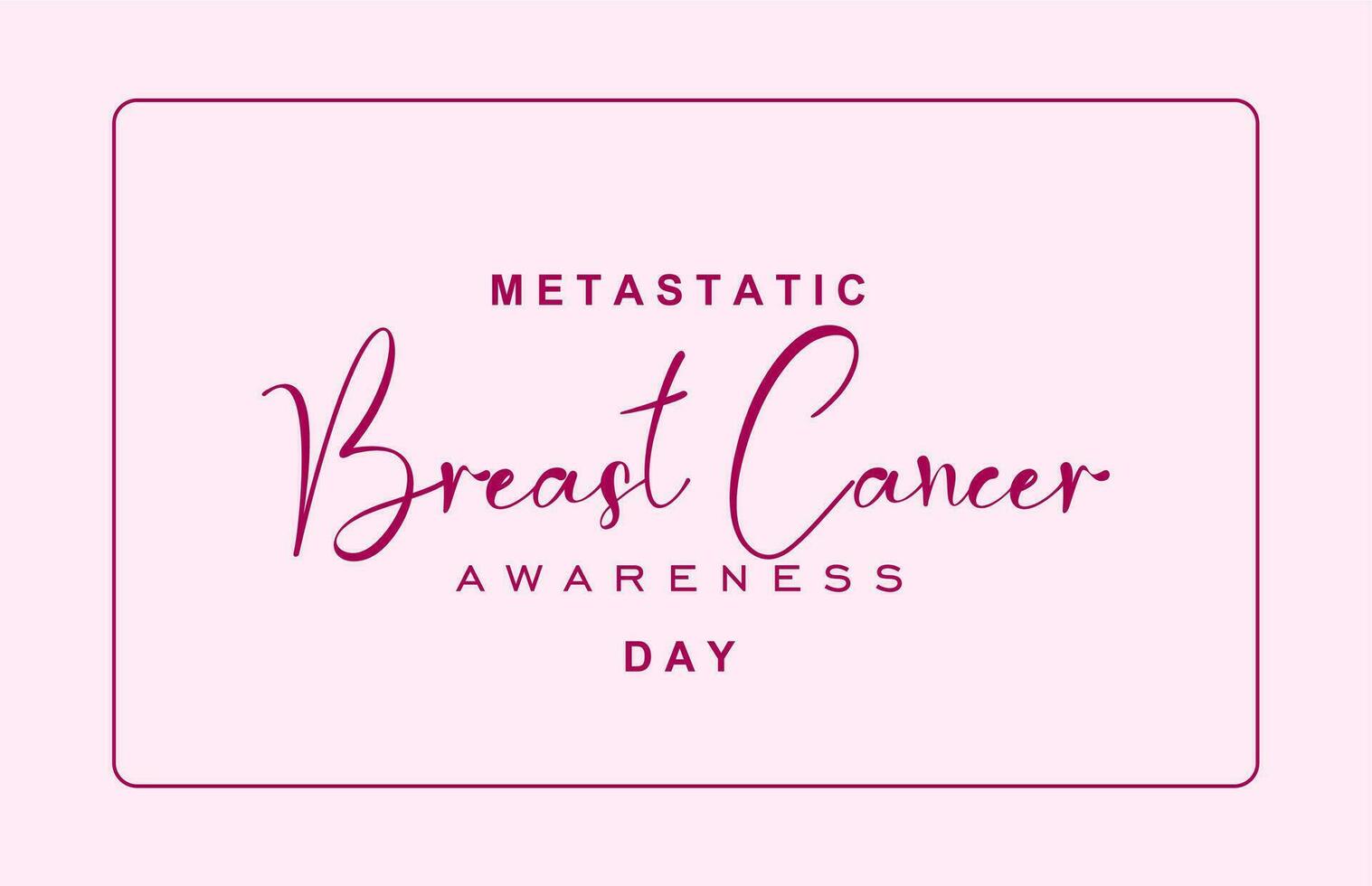 metastatisk bröst cancer medvetenhet dag vektor