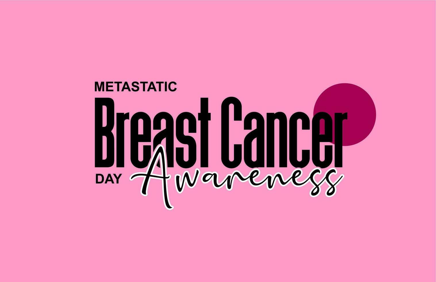 metastatisch Brust Krebs Bewusstsein Tag vektor