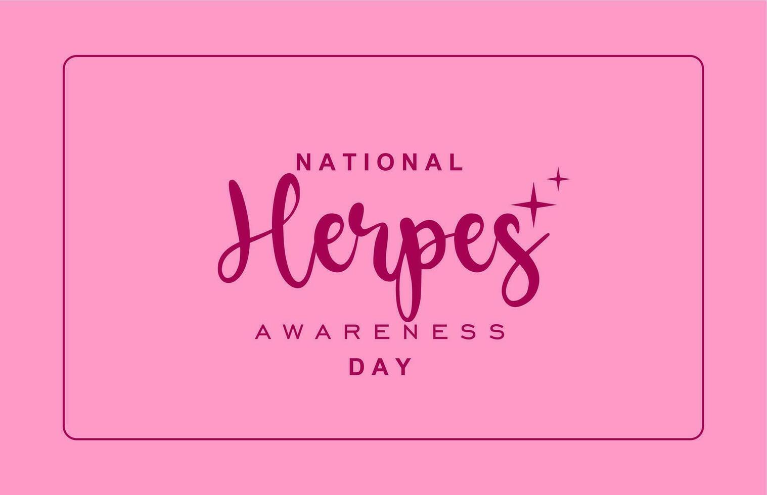 National Herpes Bewusstsein Tag vektor