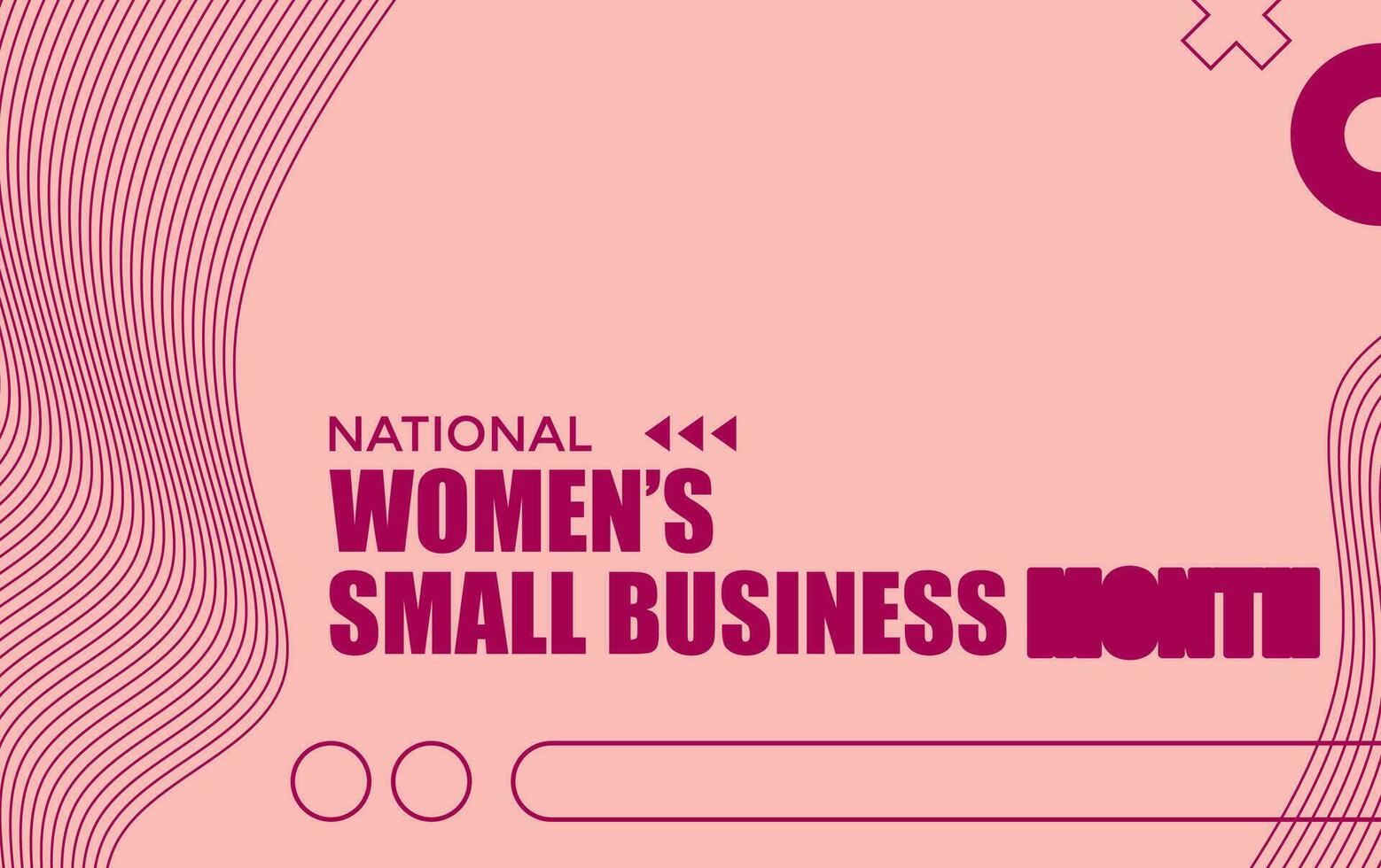National Frauen klein Geschäft Monat vektor