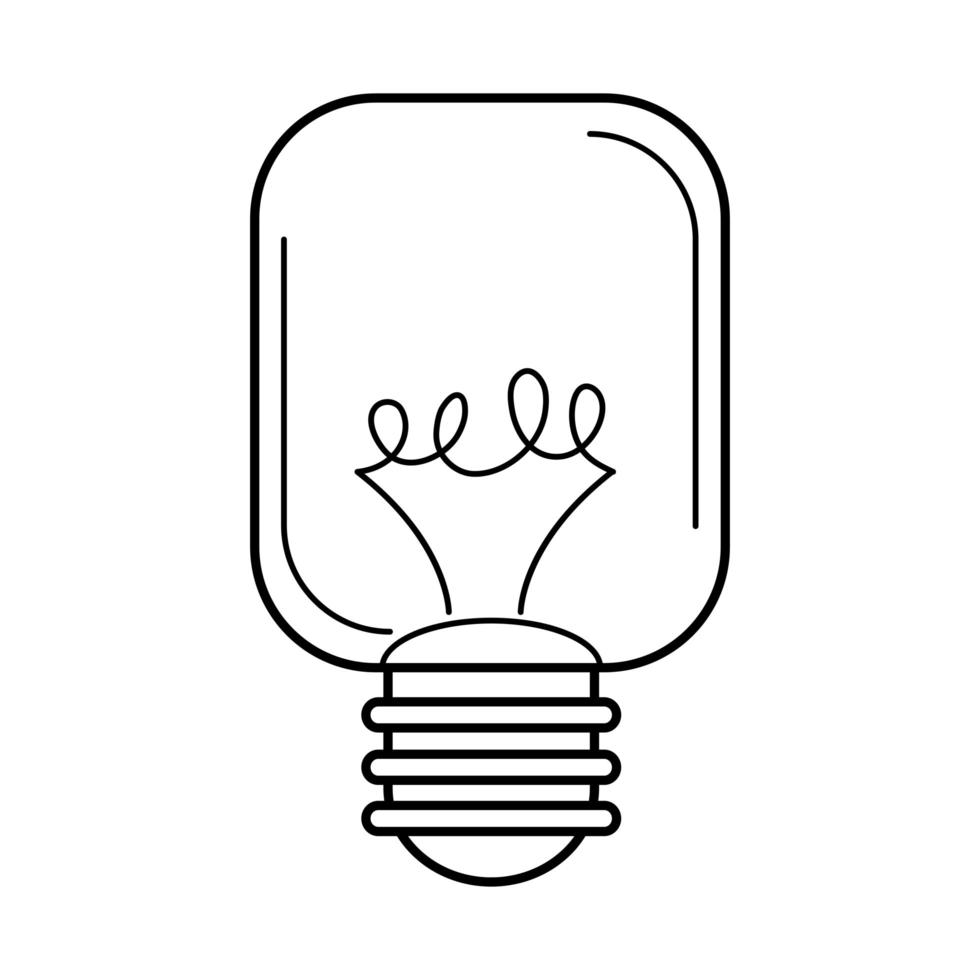 Glühbirne Öko Idee Metapher isoliert Symbol Linienstil vektor