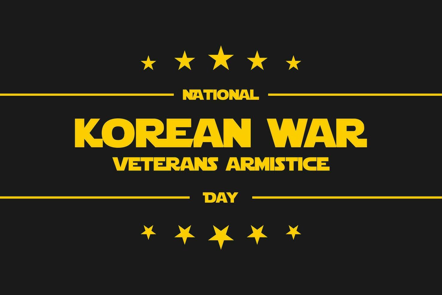National Koreanisch Krieg Veteranen Waffenstillstand Tag vektor