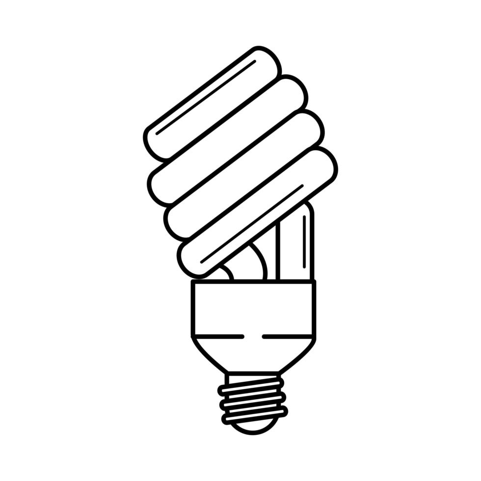 energisparlampa elektrisk glödlampa eko idé metafor isolerad ikon linje stil vektor