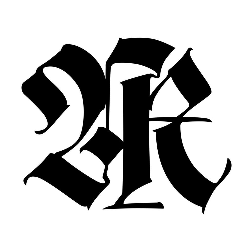 gotisch mittelalterlich Brief. Symbol zum Logos und Design Projekte. vektor