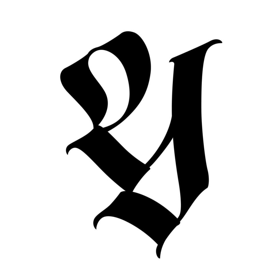 gotik medeltida brev. symbol för logotyper och design projekt. vektor