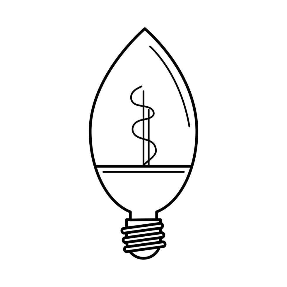 Glühbirne Öko Idee Metapher isoliert Symbol Linienstil vektor