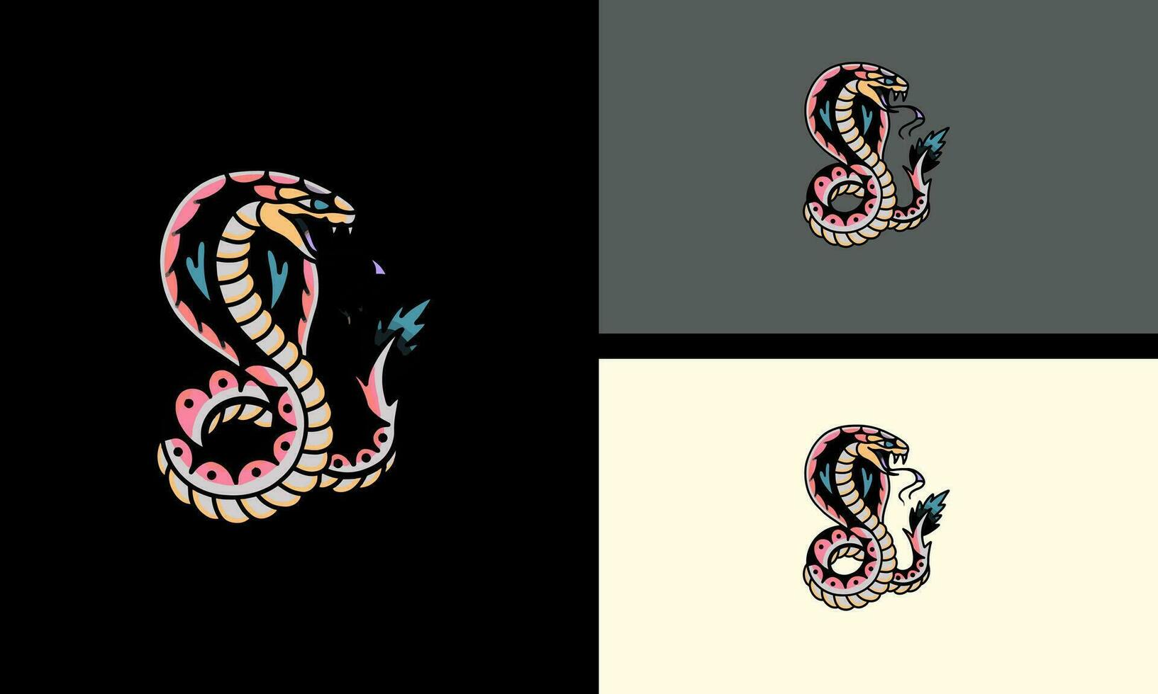 König Kobra Vektor Illustration Maskottchen Design