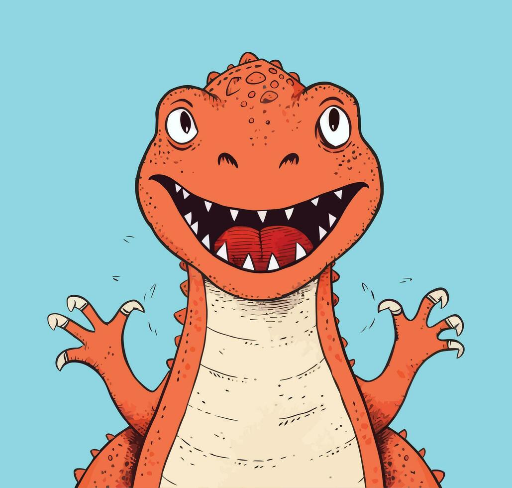 T-Rex Dinosaurier. Karikatur Dinosaurier Illustration vektor