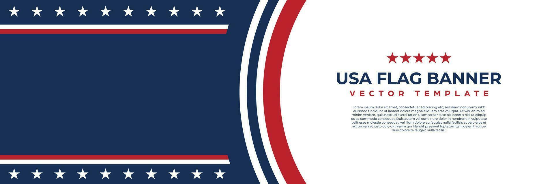 Amerika Banner Design Vektor, USA Flagge Hintergrund Vorlage zum feiern National Tag, 4 .. von Juli, Denkmal Tag Veranstaltung vektor