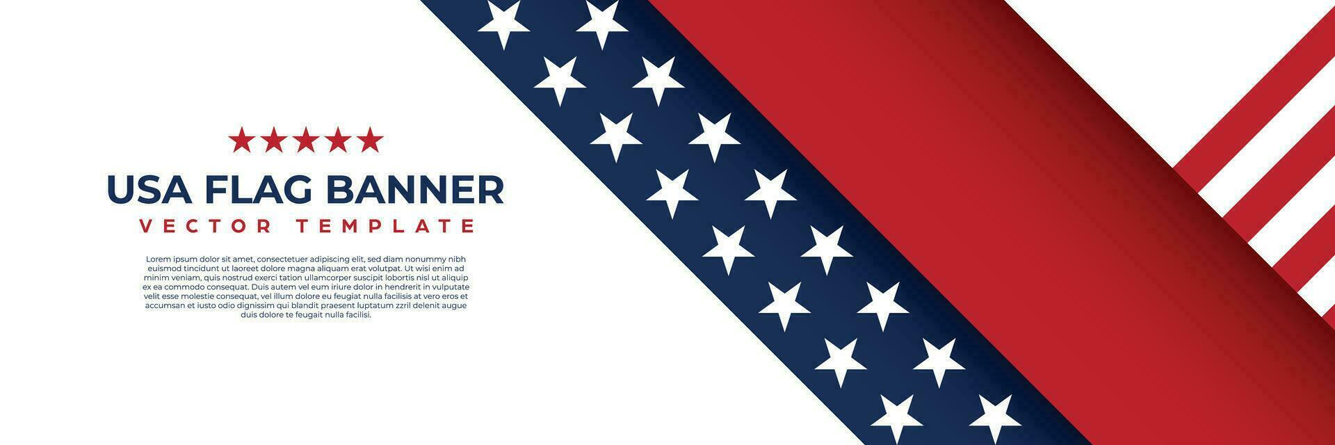 Amerika Banner Design Vektor, USA Flagge Hintergrund Vorlage zum feiern National Tag, 4 .. von Juli, Denkmal Tag Veranstaltung vektor