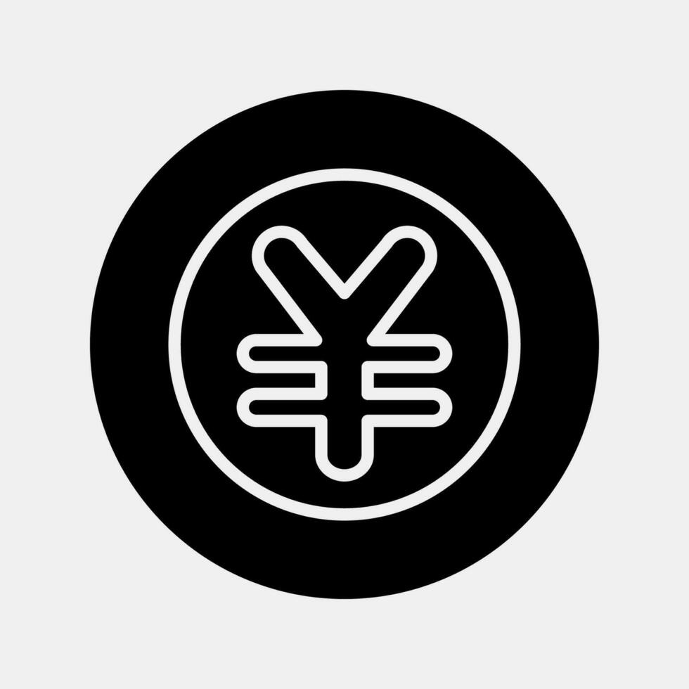 ikon japan yen valuta. japan element. ikoner i glyf stil. Bra för grafik, affischer, logotyp, annons, infografik, etc. vektor