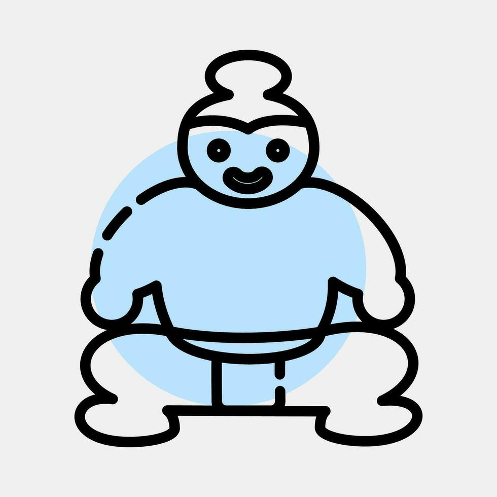 Symbol Sumo. Japan Elemente. Symbole im Farbe Stelle Stil. gut zum Drucke, Poster, Logo, Werbung, Infografiken, usw. vektor