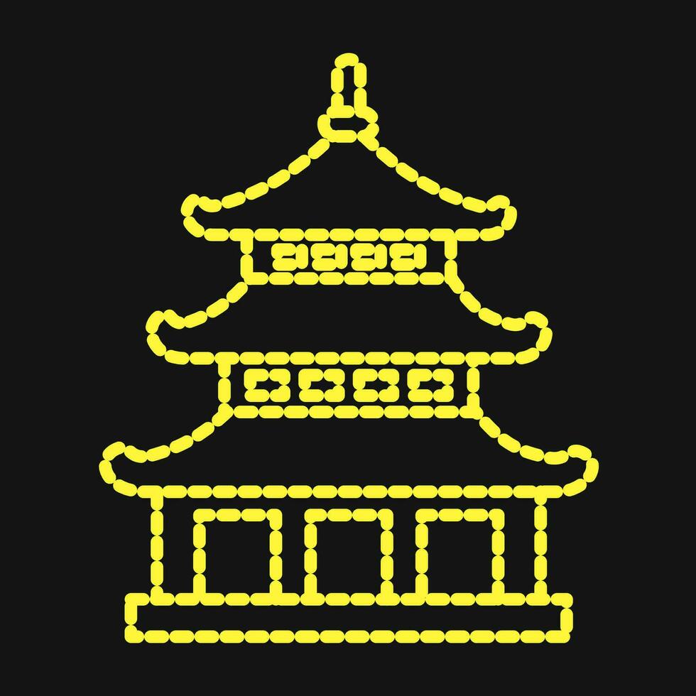 ikon pagod. japan element. ikoner i prickad stil. Bra för grafik, affischer, logotyp, annons, infografik, etc. vektor