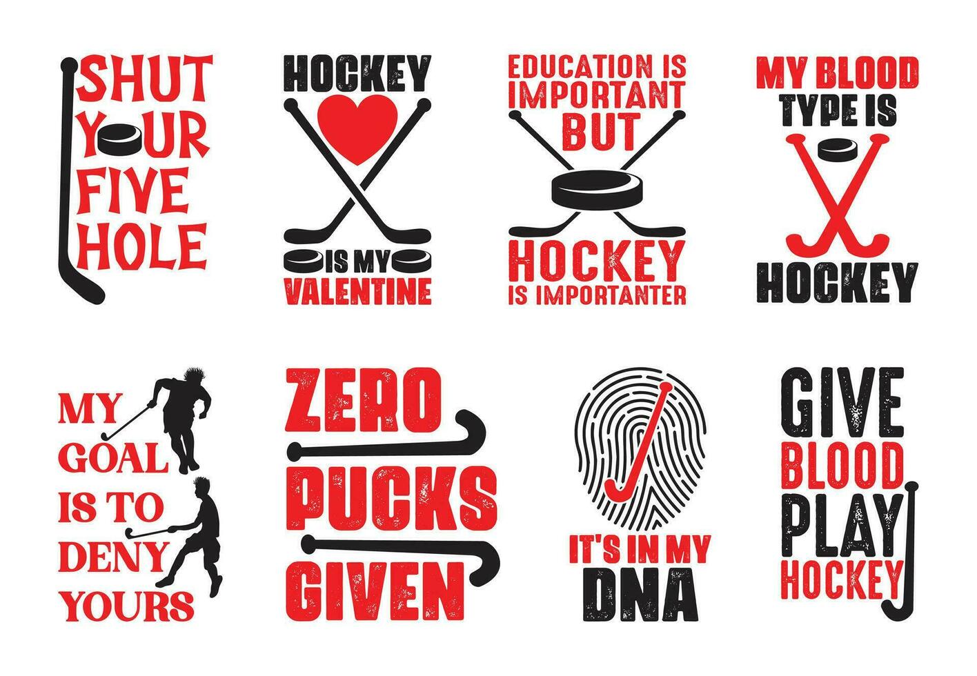 Eishockey t Hemd Design bündeln, Vektor Eishockey t Hemd Design, Eishockey Hemd Typografie t Hemd Design Sammlung