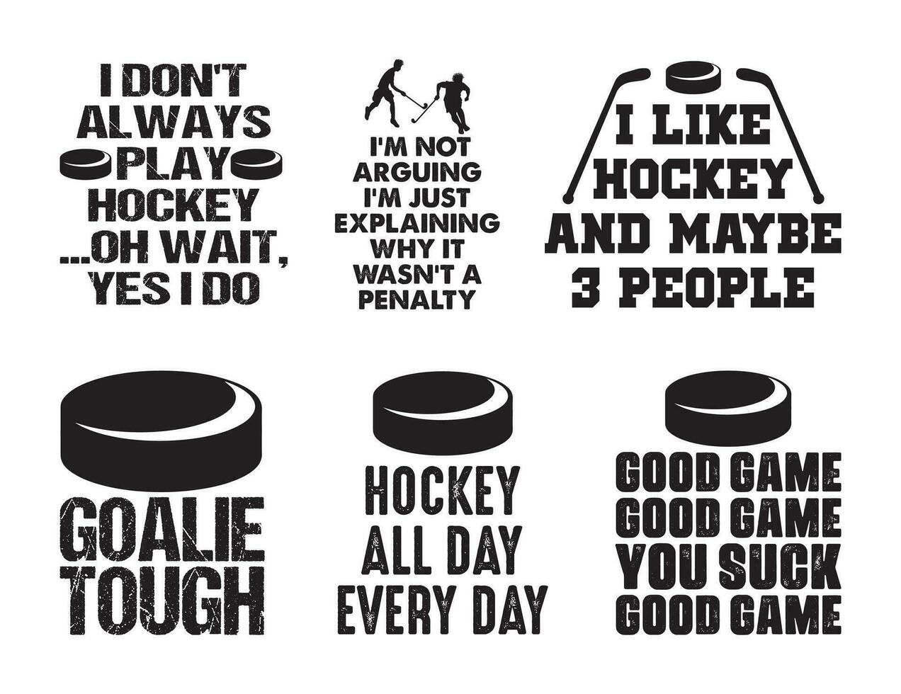 Eishockey t Hemd Design bündeln, Vektor Eishockey t Hemd Design, Eishockey Hemd Typografie t Hemd Design Sammlung