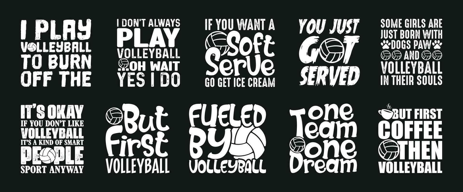 volleyboll t skjorta design bunt, vektor volleyboll t skjorta design, volleyboll skjorta, volleyboll typografi t skjorta design samling