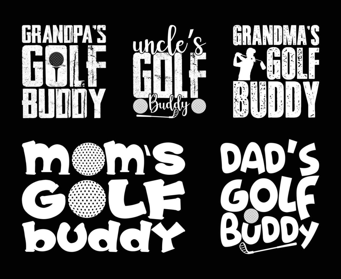 Golf Familie t Hemd Design bündeln, Vektor Golf t Hemd Design, Golfen Shirt, Golf Typografie t Hemd Design Sammlung