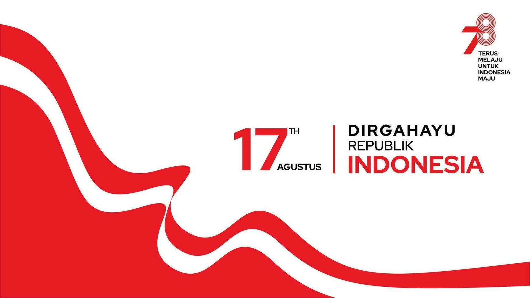 17 .. August Indonesien Unabhängigkeit Tag Banner vektor