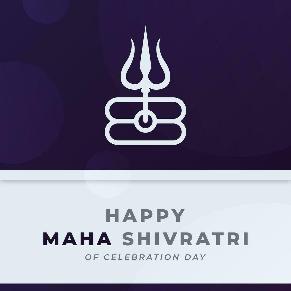 Lycklig maha shivratri hindu dag firande vektor design illustration för bakgrund, affisch, baner, reklam, hälsning kort