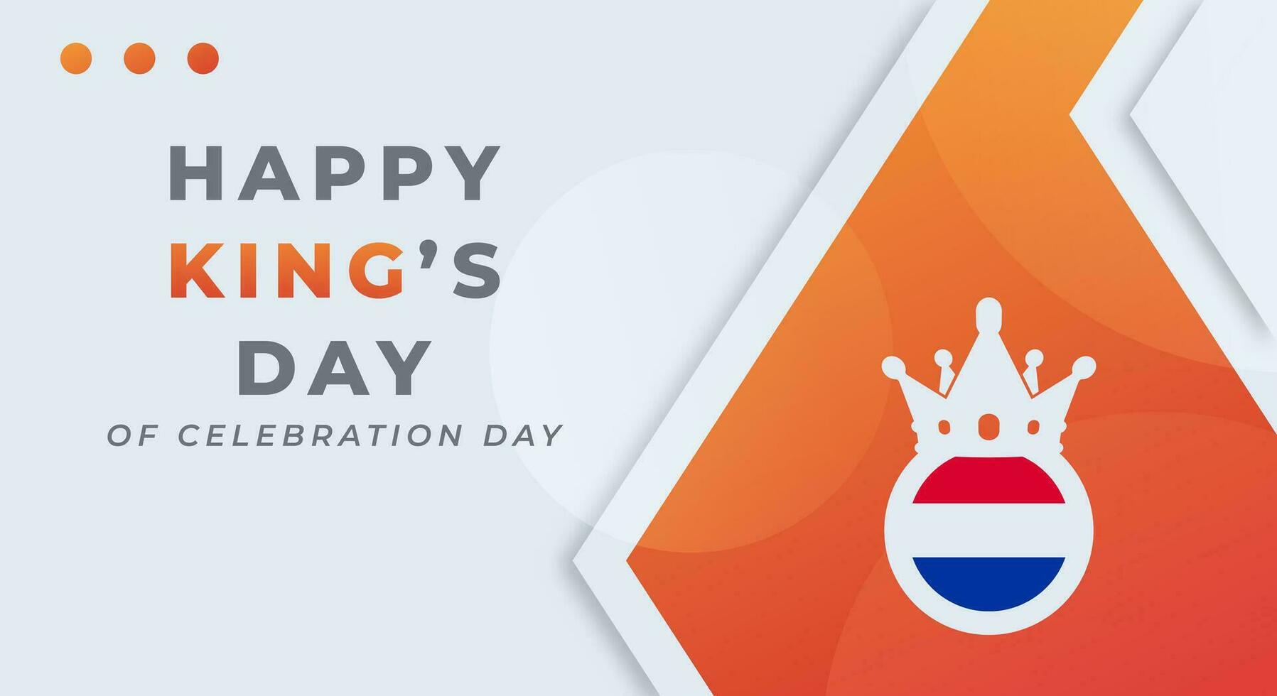 Lycklig kungens dag koningsdag firande vektor design illustration för bakgrund, affisch, baner, reklam, hälsning kort