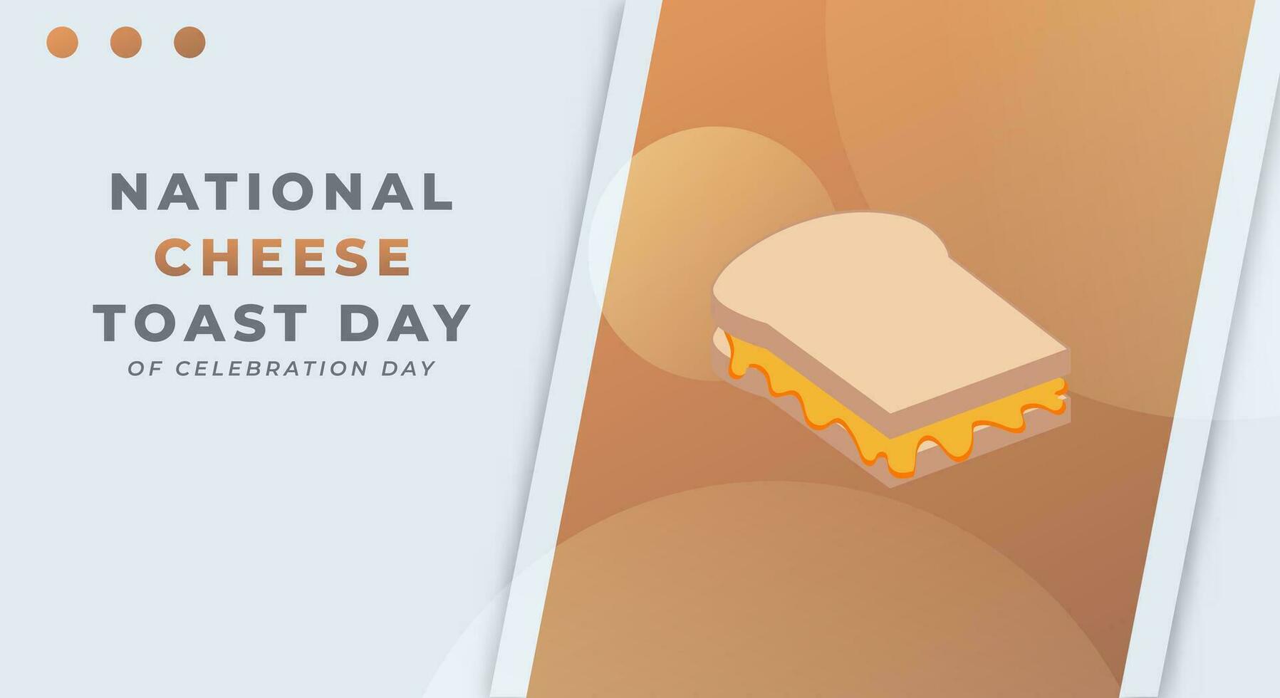 National Käse Toast Tag Feier Vektor Design Illustration zum Hintergrund, Poster, Banner, Werbung, Gruß Karte