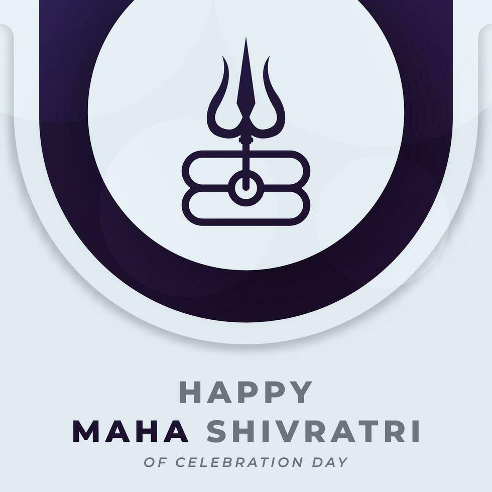 Lycklig maha shivratri hindu dag firande vektor design illustration för bakgrund, affisch, baner, reklam, hälsning kort