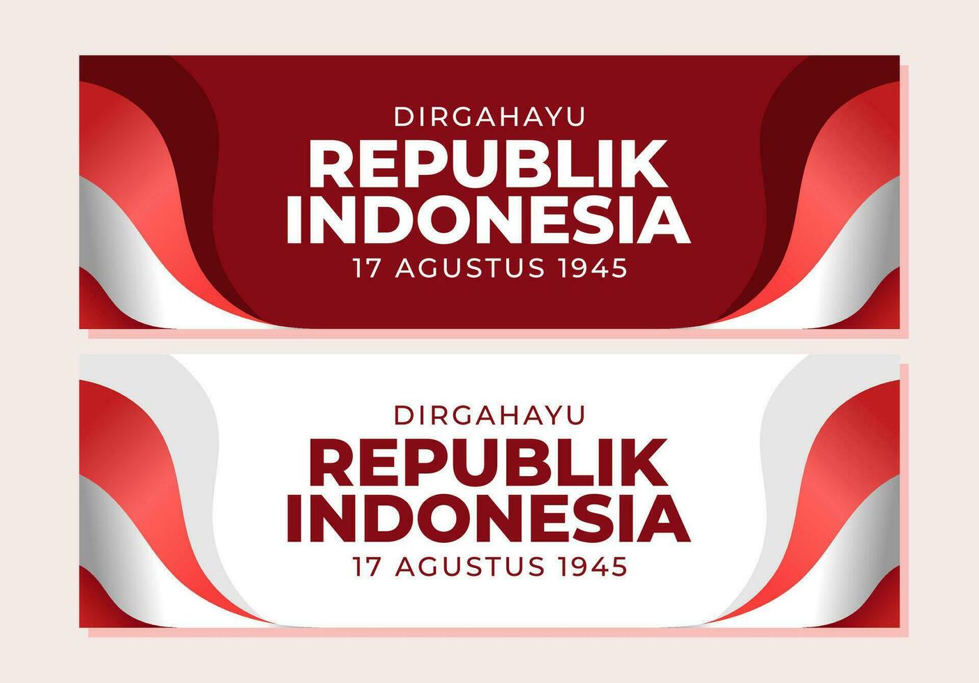 Indonesiens självständighetsdag banner mall vektor