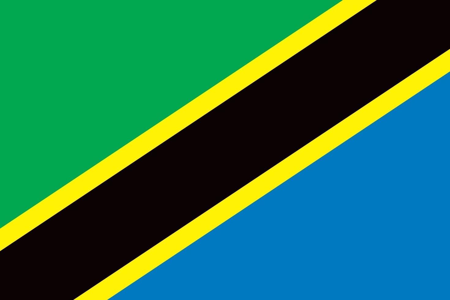 tanzania officiellt flagga vektor
