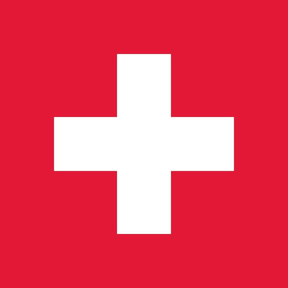 Schweiz officiellt flagga vektor