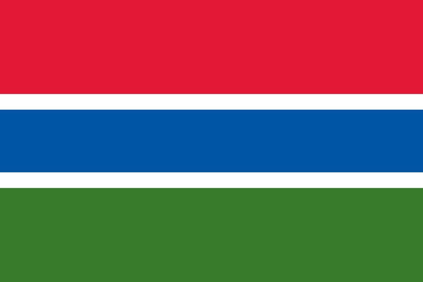 gambia officiellt flagga vektor