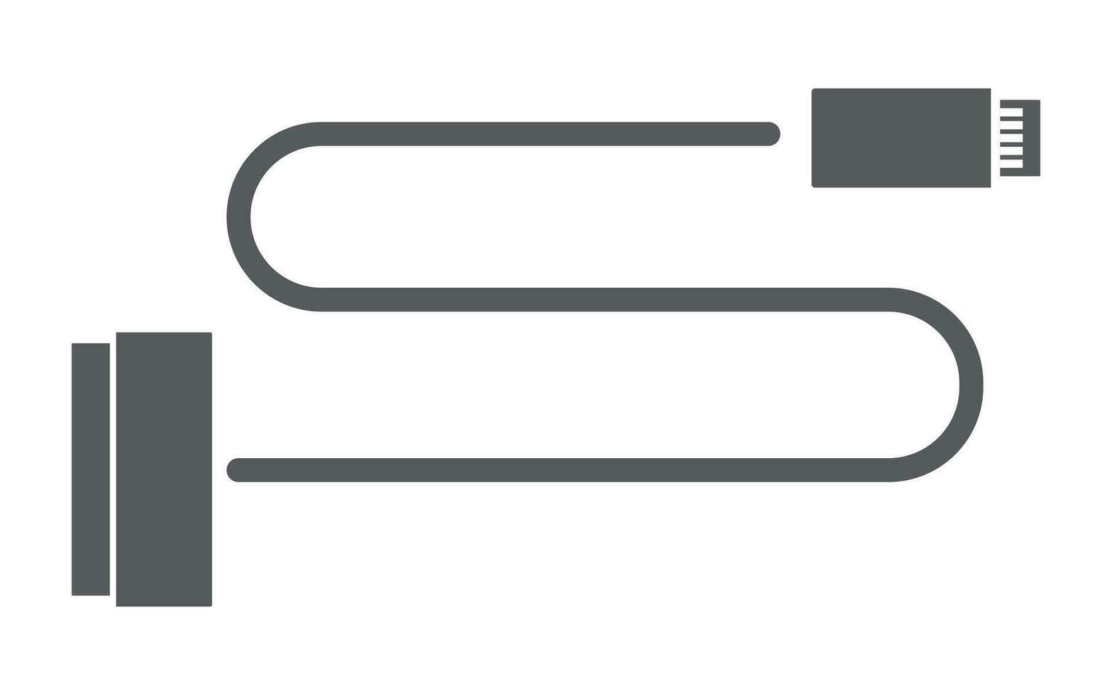 uSB kabel- ikon. telefon laddare ikon. stock illustration vektor