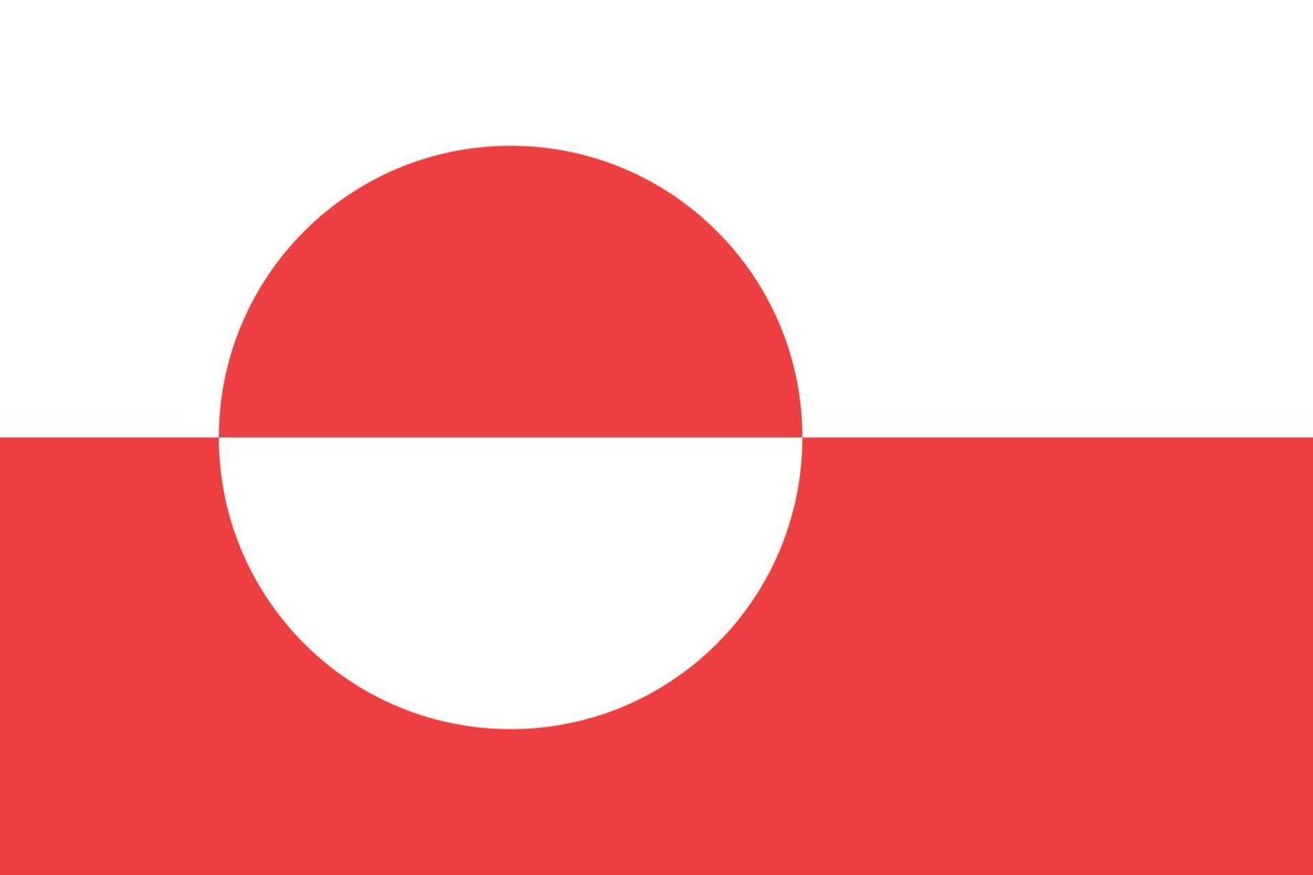 Grönland offiziell Flagge vektor