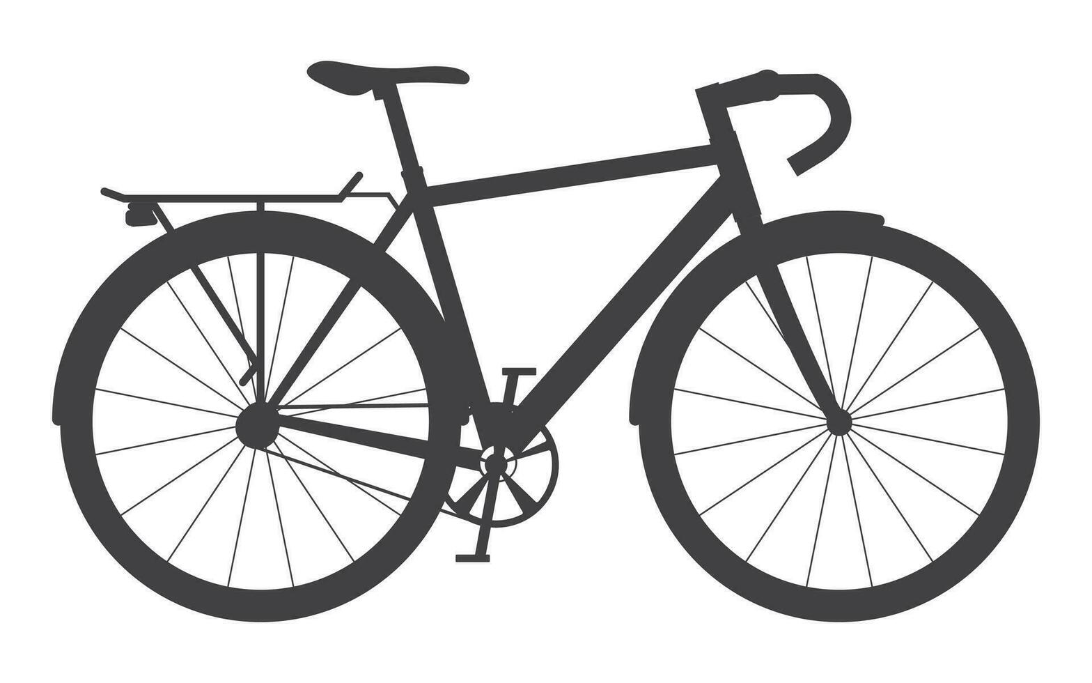 Fahrrad Symbol. Fahrrad Rennen Symbol. Radfahren Rennen eben Symbol. Radfahrer unterzeichnen. Straße Radfahrer Silhouette. Sport Logo Profi Vektor