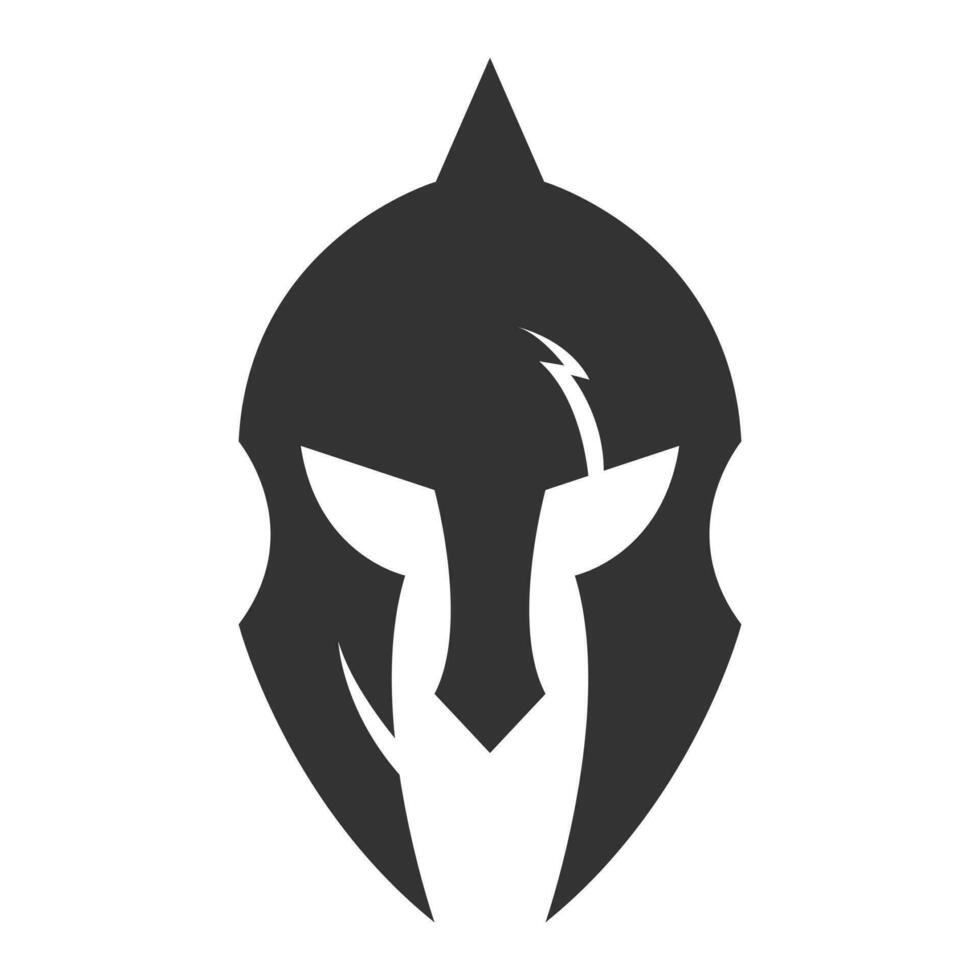 spartanisch Helm Logo Symbol Design Vorlage kostenlos Vektor