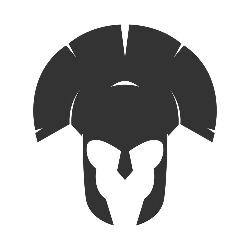 spartansk hjälm logotyp ikon design mall fri vektor