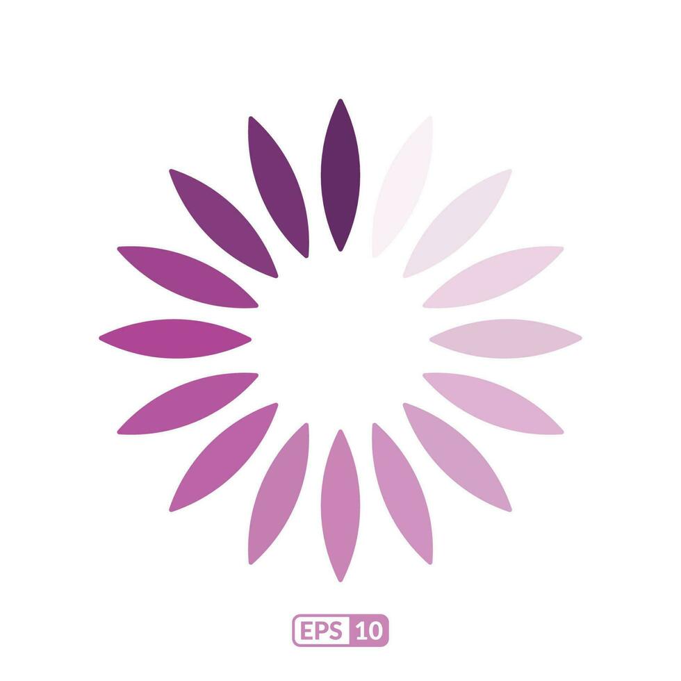 Aktualisierung Blätter Design lila Farbe Symbol. vektor