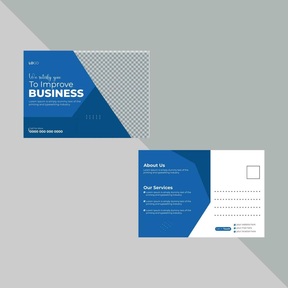 minimal företag vykort design mall vektor