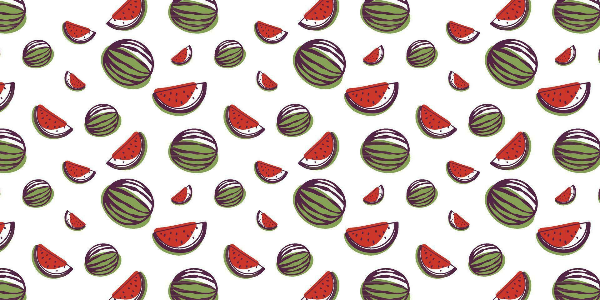 Muster nahtlos, Wassermelone, abstrakt Illustration, Hintergrund nahtlos vektor