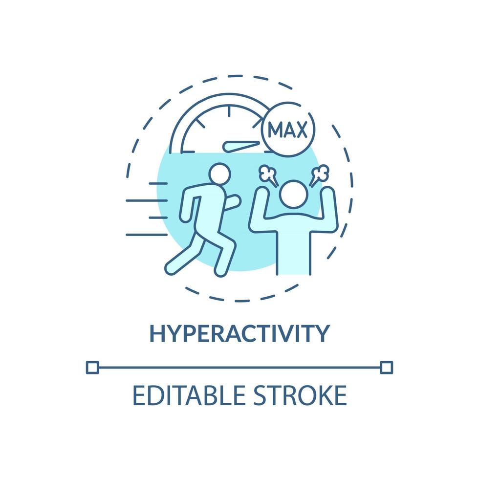 hyperaktivitet blå koncept ikon vektor