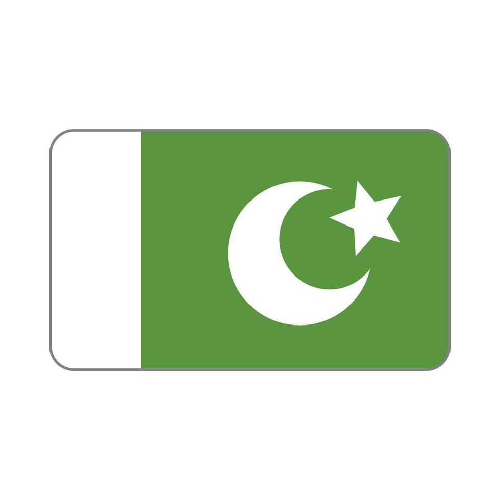 Pakistan flaggikon vektor