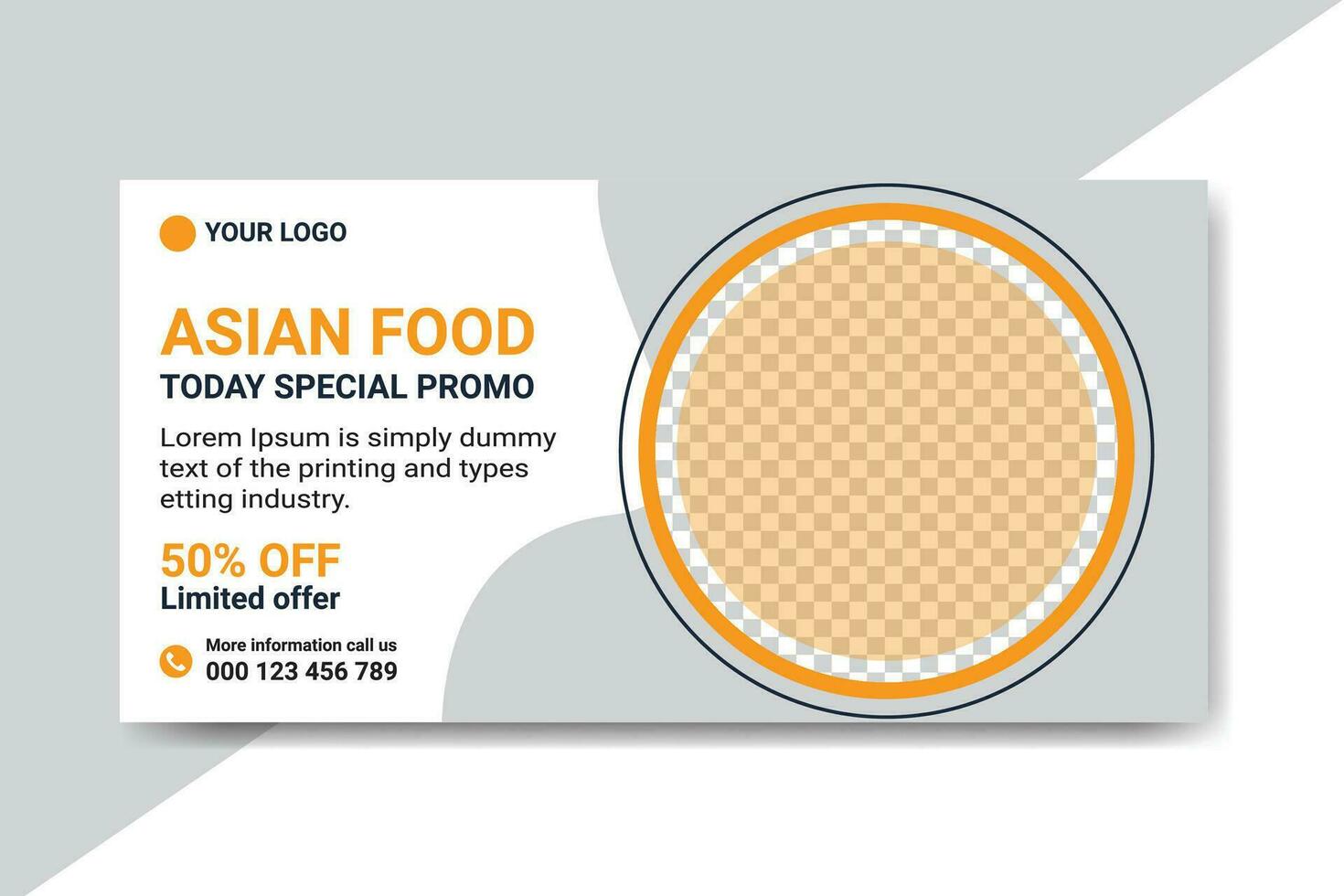 ny mat meny och restauran utsökt asiatisk mat försäljning standard baner mall vektor