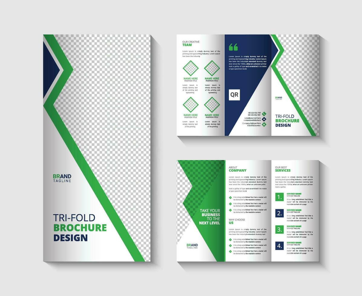 trifold broschyr design mall vektor