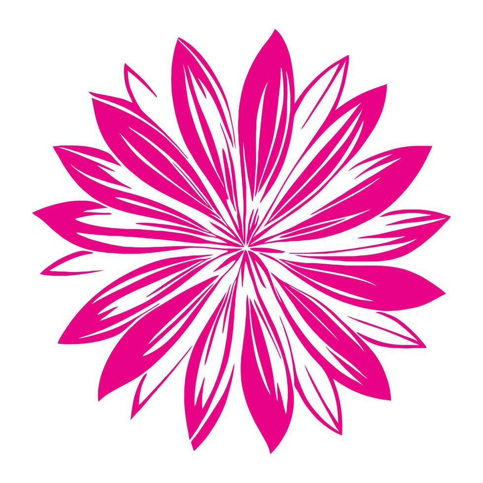Blume Logo Vektor einfach abstrakt eben Mandala tätowieren Pflanze Farbe blühen Blümchen blühen Schablone