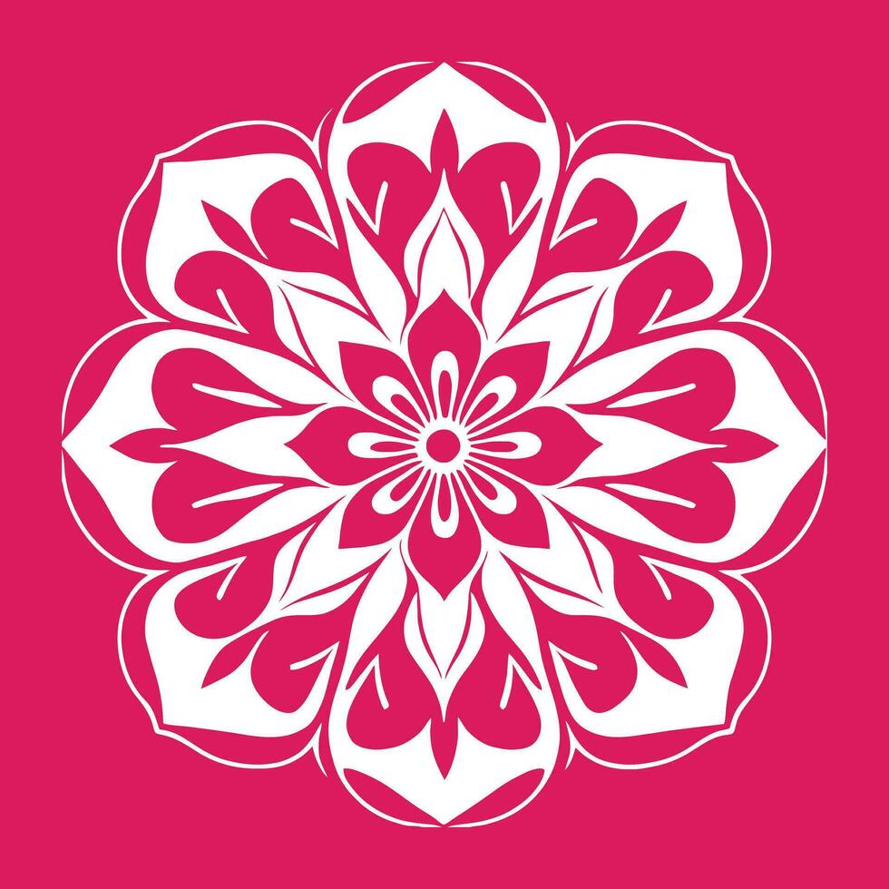 blomma logotyp vektor enkel abstrakt platt mandala tatuering växt Färg blomma floret blomma stencil