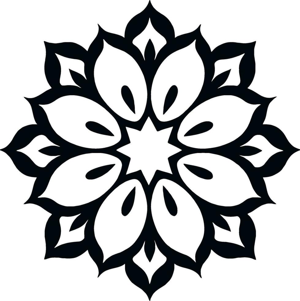 blomma logotyp vektor enkel abstrakt platt mandala tatuering växt Färg blomma floret blomma stencil