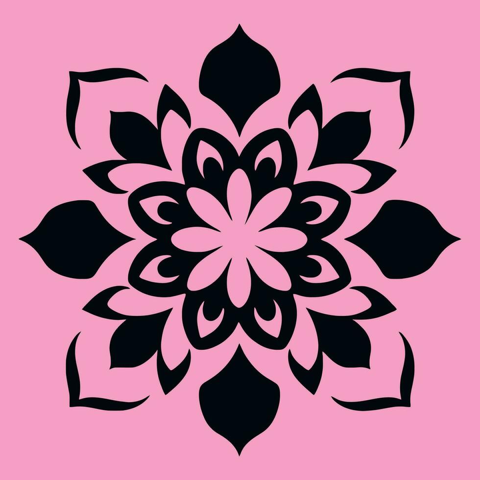 blomma logotyp vektor enkel abstrakt platt mandala tatuering växt Färg blomma floret blomma stencil