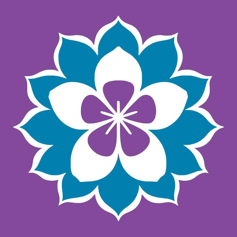blomma logotyp vektor enkel abstrakt platt mandala tatuering växt Färg blomma floret blomma stencil