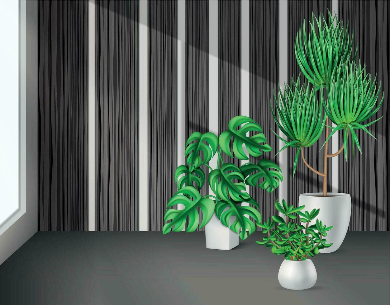 krukväxter inomhus- bakgrund vektor
