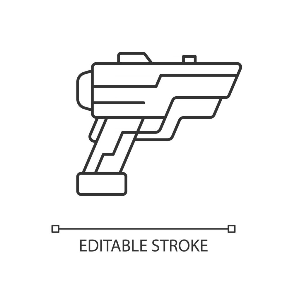 Laserwaffe schwarzes Glyphensymbol vektor