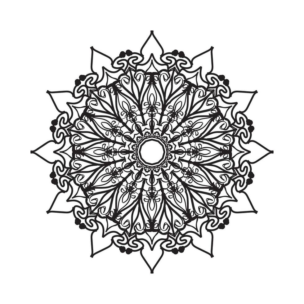 handgezeichnetes Mandala. Dekoration in ethnisch orientalischem Gekritzelornament vektor